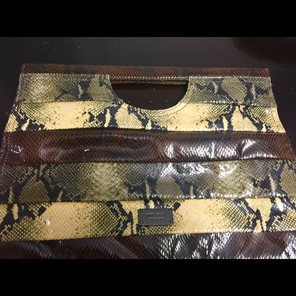 Nine West snakeskin clutch